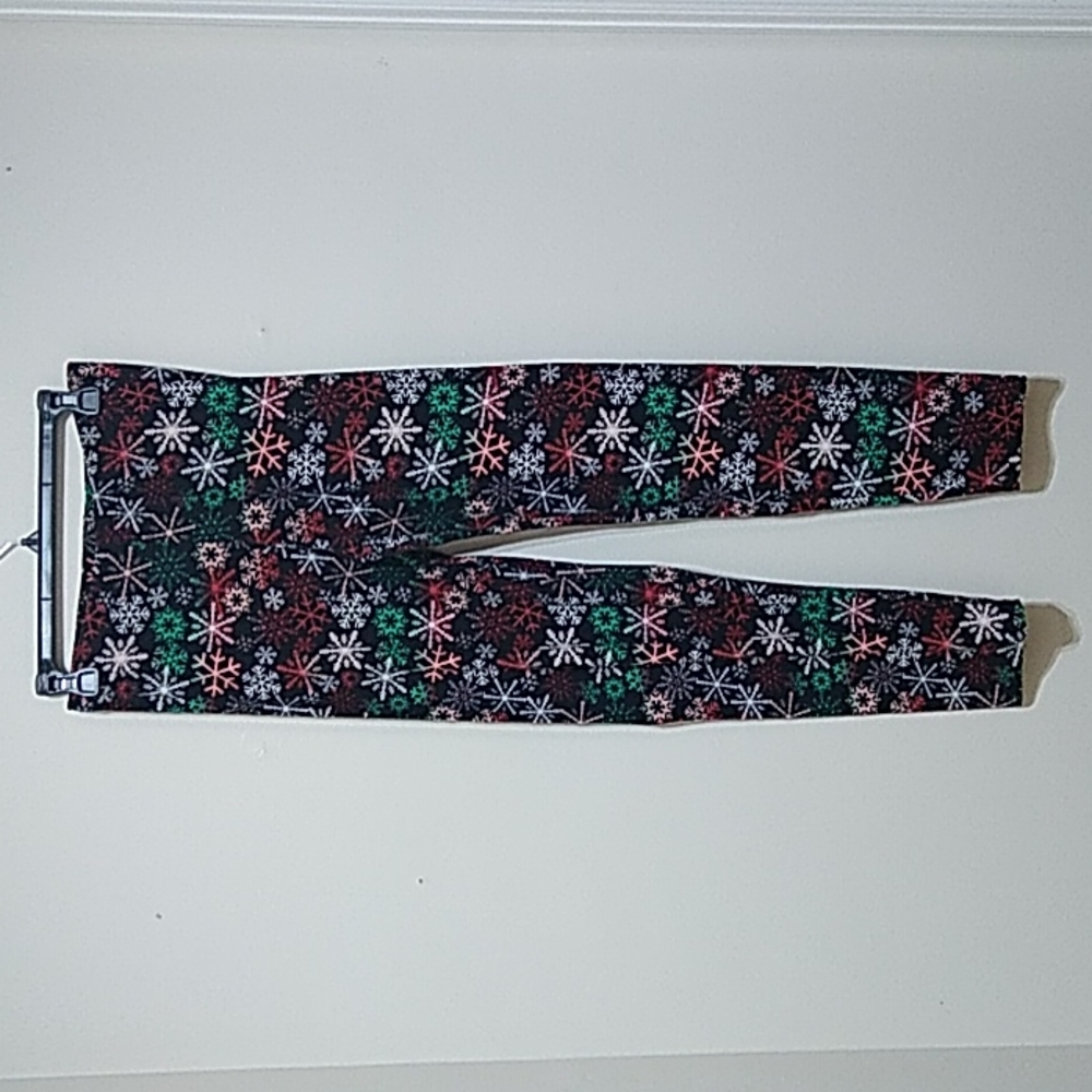 Planet Gold Snowflake Print Leggings